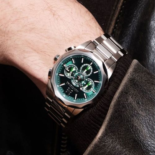 montre homme automatique MONTIGNAC Origine acier gris MOW906