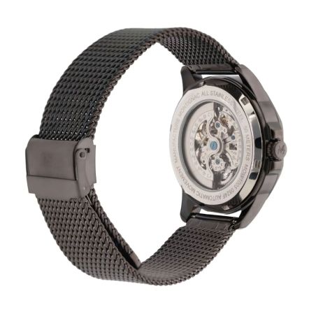 Montre homme automatique montignac origine acier noir mow1005 – montres squelettes