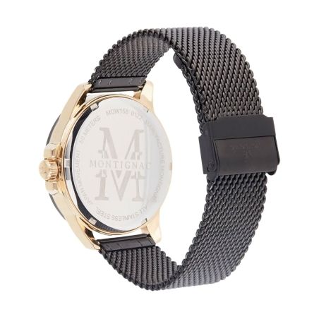 Montre homme montignac origine acier noir mow158 – montres squelettes