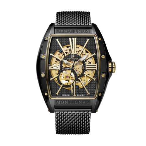 montre homme automatique MONTIGNAC paladin acier noir MOW1005