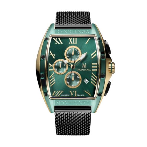 montre homme automatique MONTIGNAC Paladin acier noir MOW801