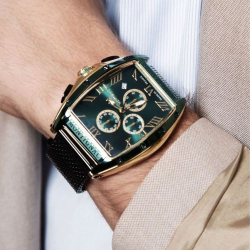 montre homme automatique MONTIGNAC Paladin acier noir MOW801