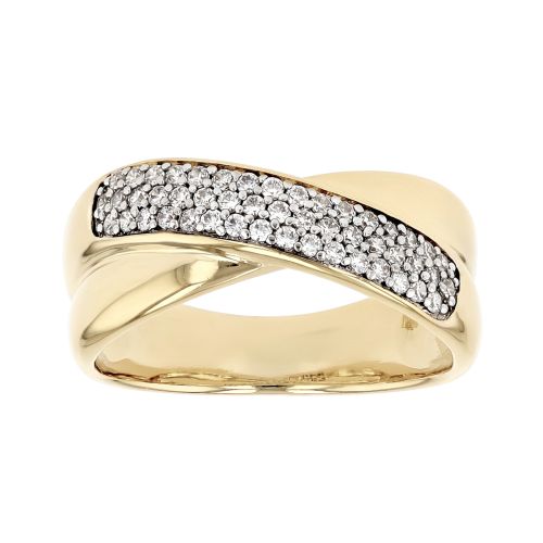 Bague Femme Pavage EDORA Plaqué Or et Oxydes EDO76100015