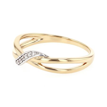 Bague femme entrelacée plaque or jaune et oxydes – bagues plaqué or