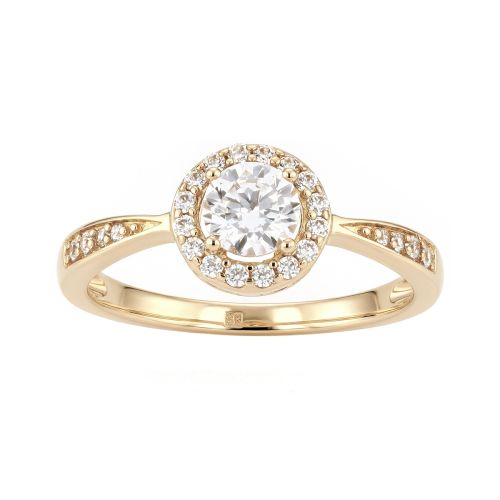 Bague Femme Solitaire EDORA Plaqué Or et Oxydes EDO76100069