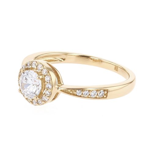 Bague Femme Solitaire EDORA Plaqué Or et Oxydes EDO76100069