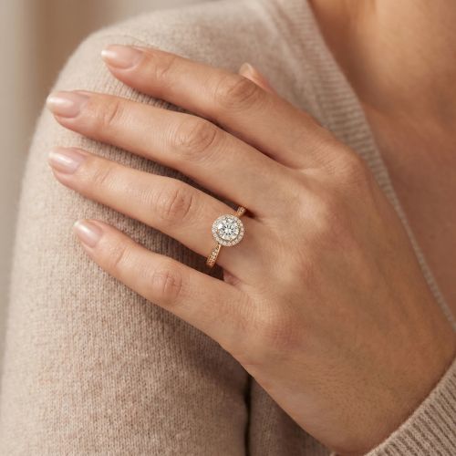 Bague Femme Solitaire EDORA Plaqué Or et Oxydes EDO76100069