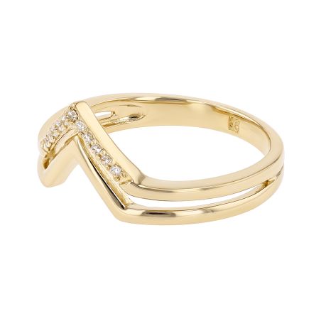 Bague femme pyramides edora plaque or et oxydes – bagues femme