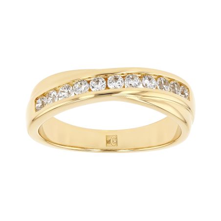 Bague femme rail edora plaque or et oxydes – bagues femme
