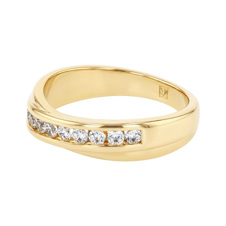 Bague femme rail edora plaque or et oxydes – bagues femme