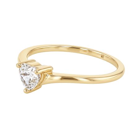 Bague femme solitaire plaque or jaune et oxyde – bagues plaqué or