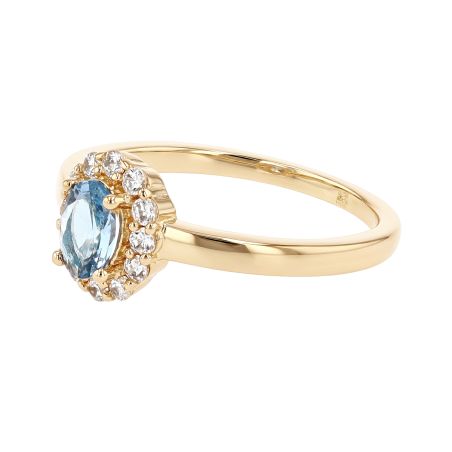 Bague femme entourage edora plaque or et spinelle bleue edo76100193 – bagues femme