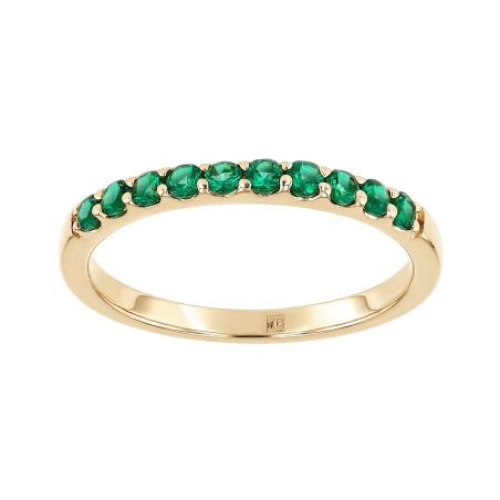 Bague femme alliance edora plaqué or et oxydes verts edo76100294 – bagues plaqué or