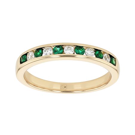 Bague femme alliance edora plaqué or et oxydes verts edo76100295 – bagues plaqué or
