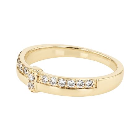 Bague femme demi alliance edora plaqué or et oxydes edo76100277 – bagues plaqué or