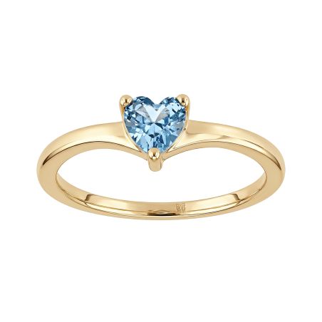 Bague femme edora plaqué or et oxyde bleue edo76100190 – bagues plaqué or
