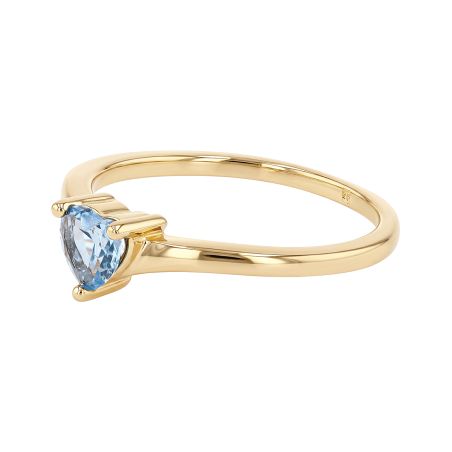 Bague femme edora plaqué or et oxyde bleue edo76100190 – bagues plaqué or