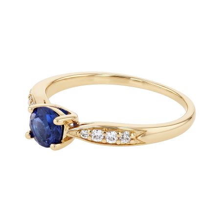 Bague femme edora plaqué or et oxyde bleue edo76100220 – bagues plaqué or