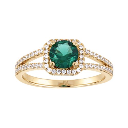 Bague femme Entourage EDORA plaqué or et oxyde bleu EDO76100255