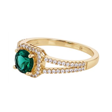 Bague femme Entourage EDORA plaqué or et oxyde bleu EDO76100255