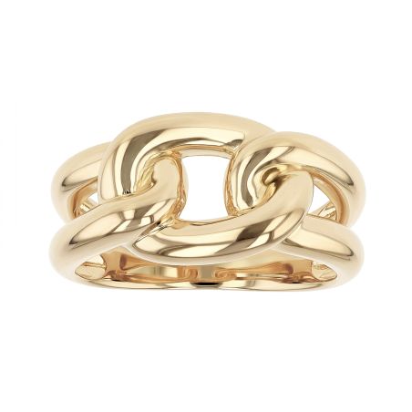 Bague femme maille gourmette edora plaqué or edo76100322 – bagues plaqué or