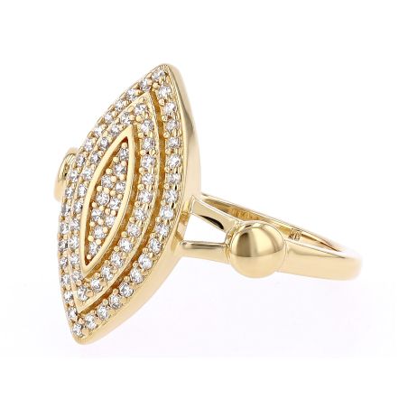 Bague femme marquise edora plaqué or et oxydes edo76100303 – bagues plaqué or