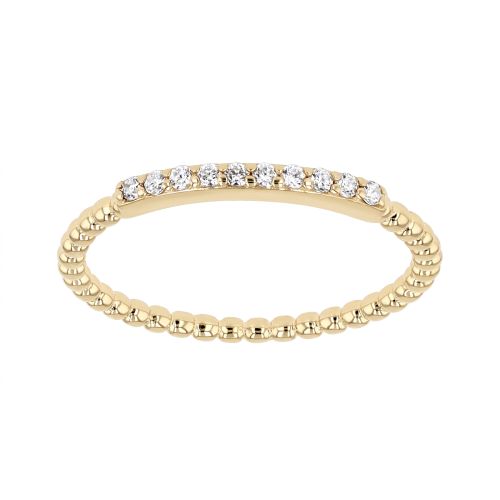 Bague Femme Perlée EDORA Plaqué Or et Oxydes EDO76100327