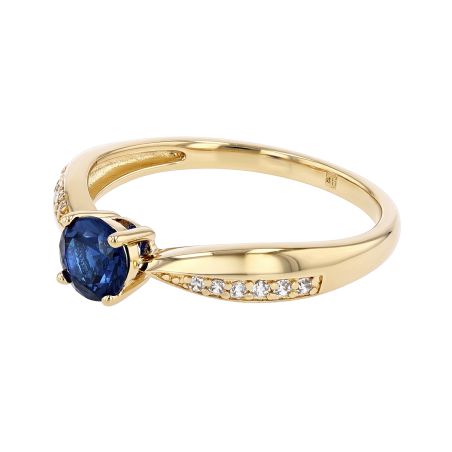 Bague femme solitaire accompagné edora plaqué or et oxydes edo76100254 – bagues plaqué or