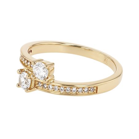 Bague femme toi et moi edora plaqué or et oxydes edo76100236 – bagues plaqué or