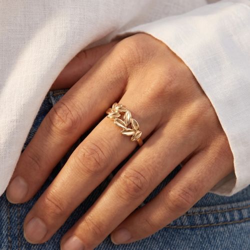 Bague Femme Laurier EDORA Plaqué Or EDO76100308