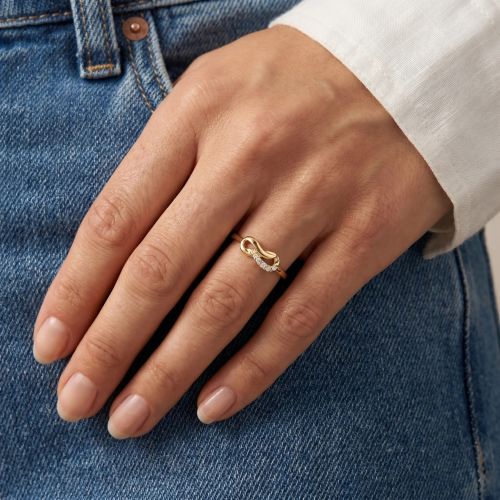 Bague femme infini EDORA plaqué or et oxydes EDO76100260