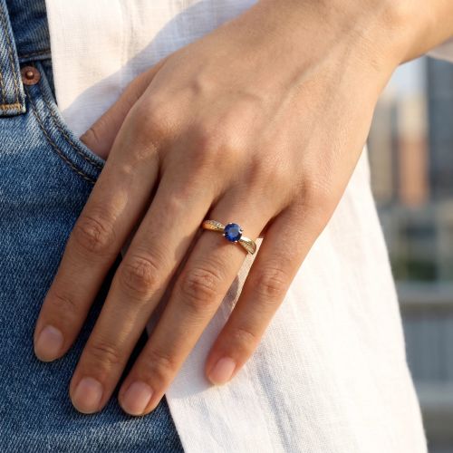 Bague Femme Solitaire Accompagné EDORA Plaqué Or et Oxydes EDO76100254