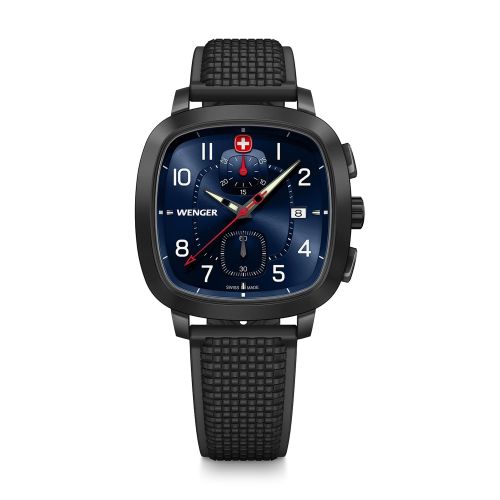 Montre Homme Chronographe WENGER Sport Silicone Noir 01.1933.113