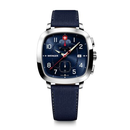 Montre homme chronographe wenger sport bleu 01.1933.110 – montres suisses