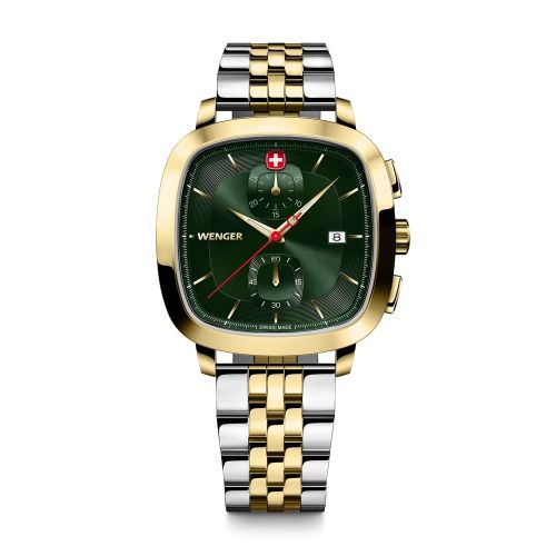 Montre Homme Chronographe WENGER Vintage Classic Acier Bicolore 01.1933.106