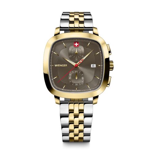 Montre Homme Chronographe WENGER Vintage Classic Acier Bicolore 01.1933.106