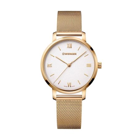 Montre femme wenger metropolitan donnissima acier doré 01.1731.107 – montres suisses