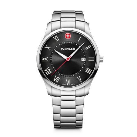 Montre homme wenger city classic acier gris 01.1441.140 – montres suisses
