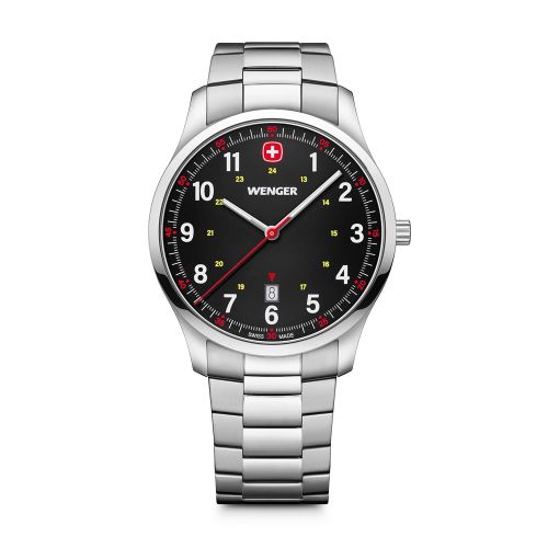 Montre Homme WENGER City Sport Silicone Acier Gris 01.1441.131