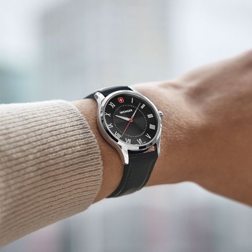 Montre Femme WENGER City Classique Cuir Noir 01.1421.123