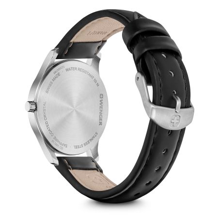 Montre femme wenger city classique cuir noir 01.1421.123 – montres suisses