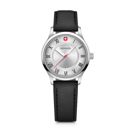 Montre femme wenger city classique cuir noir 01.1421.124 – montres suisses