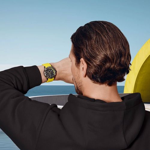 Montre Homme Chronographe Quartz WENGER Seaforce Silicone Jaune 01.0643.129