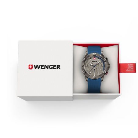 Montre homme chronographe quartz wenger seaforce silicone bleu 01.0643.126 – montres suisses