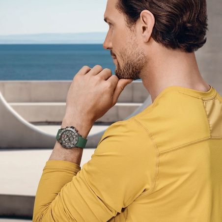Montre Homme Chronographe Quartz WENGER Seaforce Silicone Vert 01.0643.127