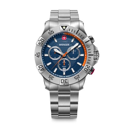 Montre Homme Chronographe Quartz WENGER Seaforce Acier Gris 01.0643.125