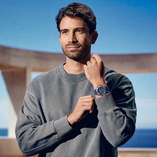Montre Homme Chronographe Quartz WENGER Seaforce Silicone Bleu 01.0643.124