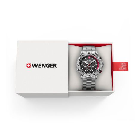 Montre homme chronographe quartz wenger seaforce acier gris 01.0643.123 – montres suisses