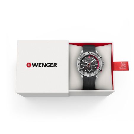 Montre homme chronographe quartz wenger seaforce silicone noir 01.0643.122 – montres suisses