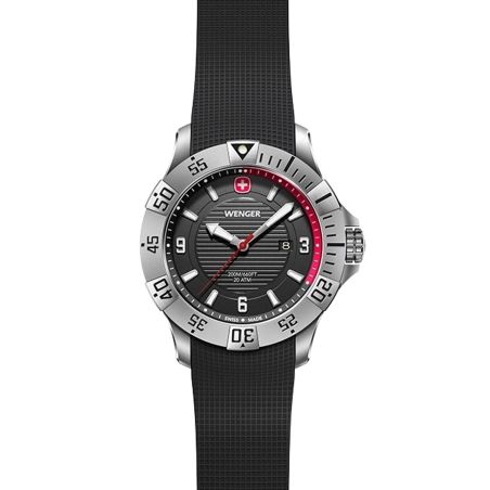 Montre homme quartz wenger seaforce silicone noir 01.0641.138 – montres suisses
